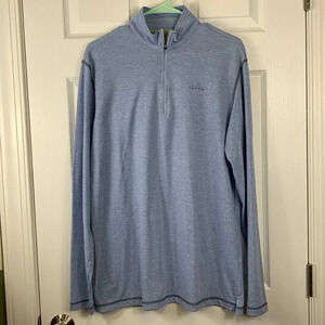 Orvis trout bum blue 1/4 zip long sleeve lightweight pullover sz med